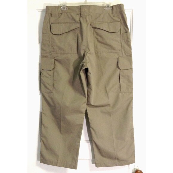 Tru-Spec Tactical Pants Mens 38x27 Khaki 24-7 Series Cargo Ripstop Double Knee - Picture 4 of 10